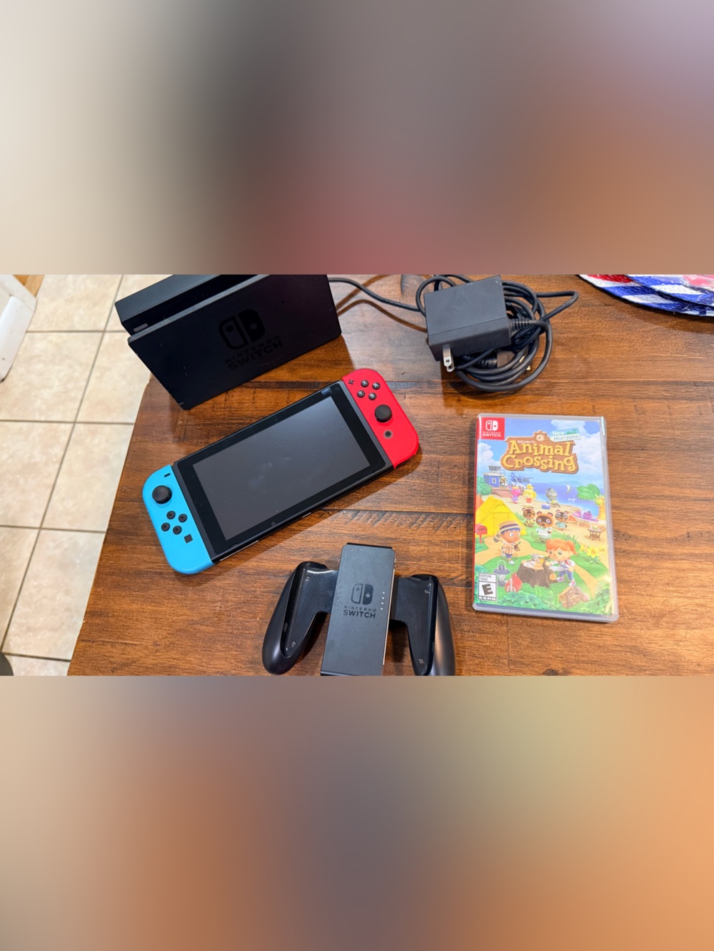 Nintendo Switch with Neon Blue & Neon Red Joy‑Con Controllers